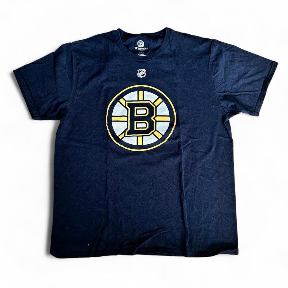 Fanatics men’s NHL Boston Bruins black #37 Bergeron cotton fan t-shirt Sz L